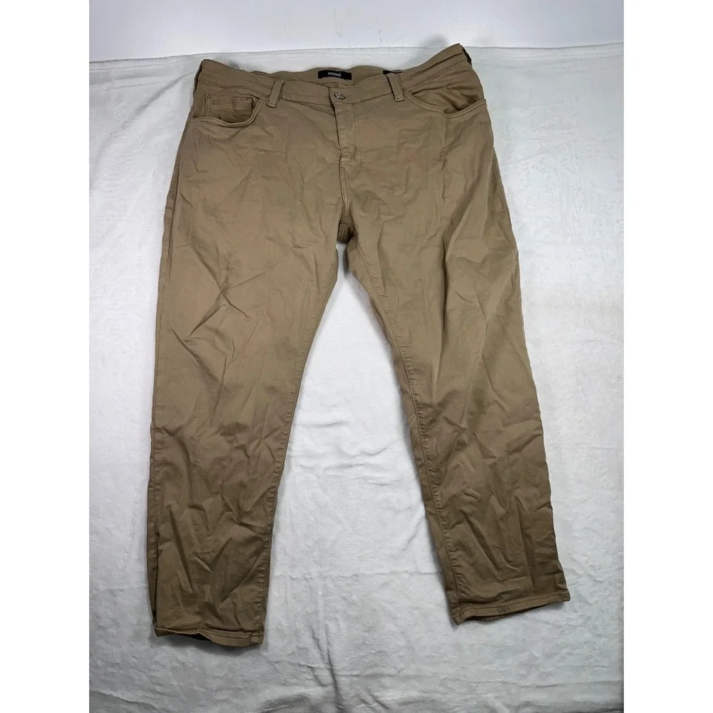 Mavi Zach Straight Leg Pants 40 x 30 Tan Khaki Cotton Stretch Men